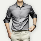 Men wrinkle free button down dress shirt long sleeve classic collar