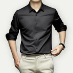 Men wrinkle free button down dress shirt long sleeve classic collar