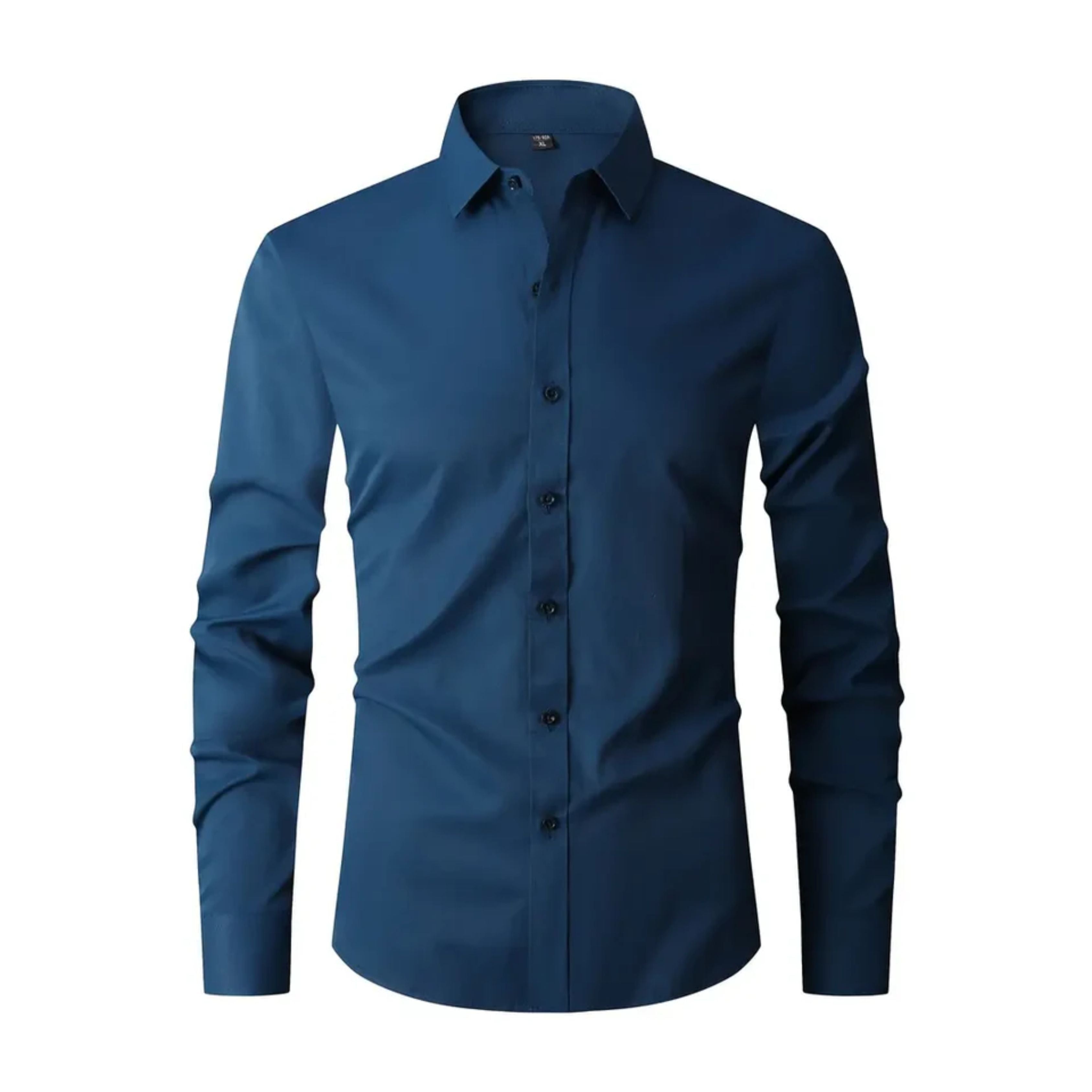 Men wrinkle free slim fit button up shirt in multiple colors
