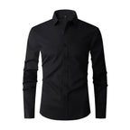 Men wrinkle free slim fit button up shirt in multiple colors