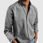 Men denim long sleeve button-up shirt casual fit available in multiple colours