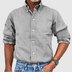 Men denim button up shirt long sleeve in multiple colors