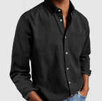 Men denim long sleeve button-up shirt casual fit available in multiple colours