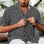 Men short sleeve printed button-up shirt in multiple colors regular fit