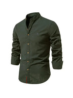 Men long sleeve button up dress shirt classic collar multiple colours