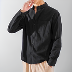 Men long sleeve button up shirt relaxed fit lightweight casual
