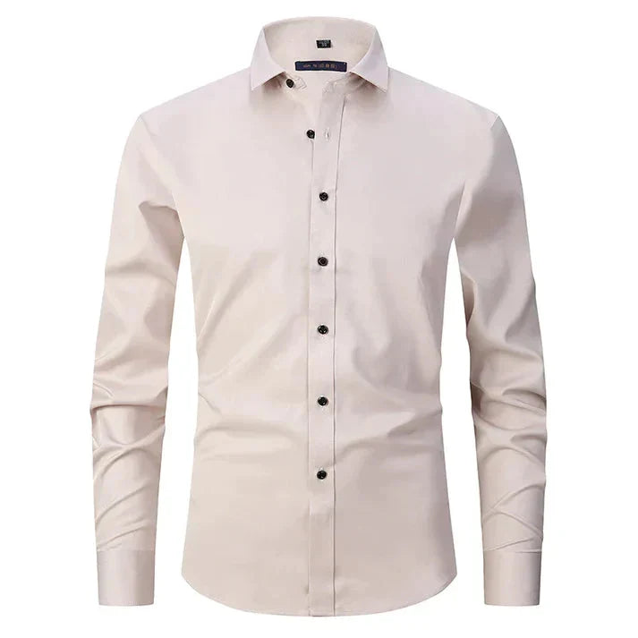 Men stretch Oxford button-up shirt wrinkle free, available in multiple colours