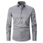 Men stretch Oxford button-up shirt wrinkle free, available in multiple colours