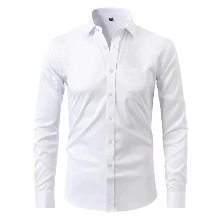 Men stretch Oxford button-up shirt wrinkle free, available in multiple colours
