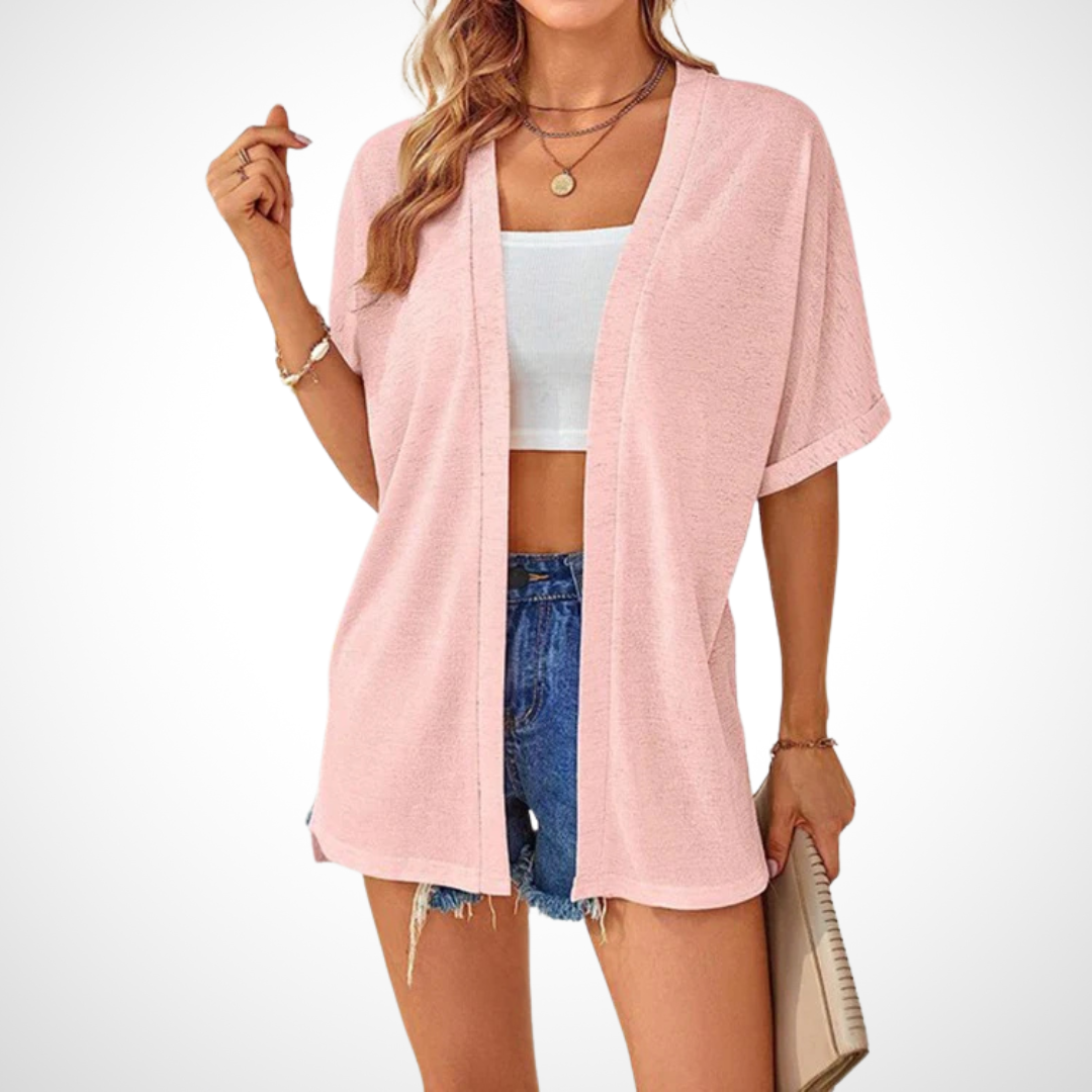 Cardigan | Women's Short Sleeve, Lightweight Summer | Flowy Fit, Breathable Layer