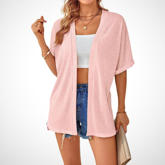 Cardigan | Women's Short Sleeve, Lightweight Summer | Flowy Fit, Breathable Layer