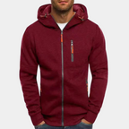 Men's zip-up hoodie relaxed fit casual lightweight full-length zipper