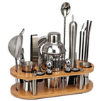 23-piece professional bartender set stainless steel cocktail kit with shaker and tools