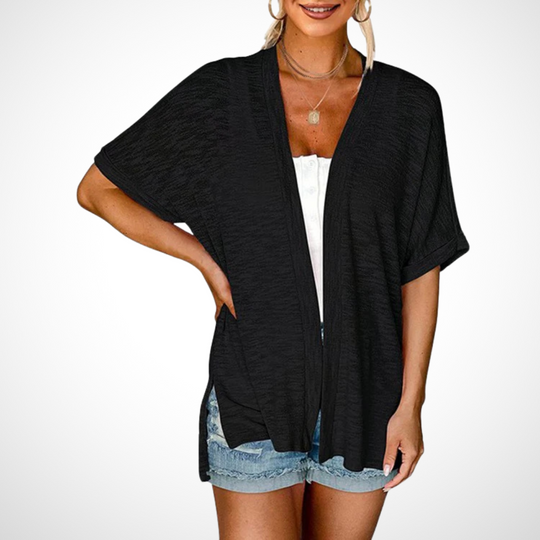 Cardigan | Women's Short Sleeve, Lightweight Summer | Flowy Fit, Breathable Layer
