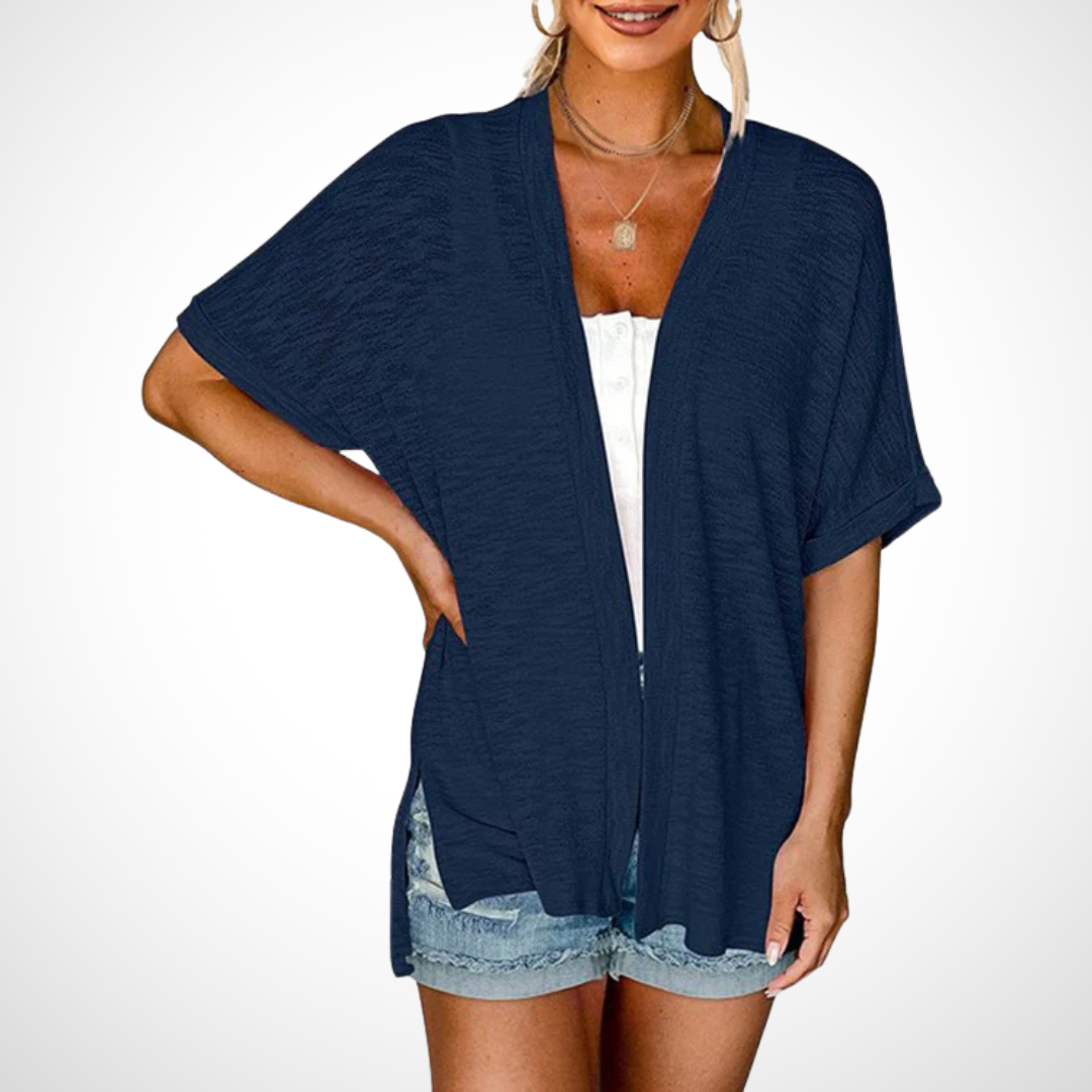 Cardigan | Women's Short Sleeve, Lightweight Summer | Flowy Fit, Breathable Layer