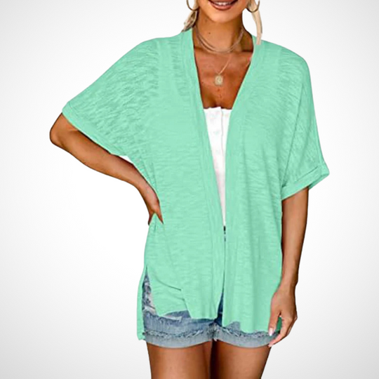 Cardigan | Women's Short Sleeve, Lightweight Summer | Flowy Fit, Breathable Layer