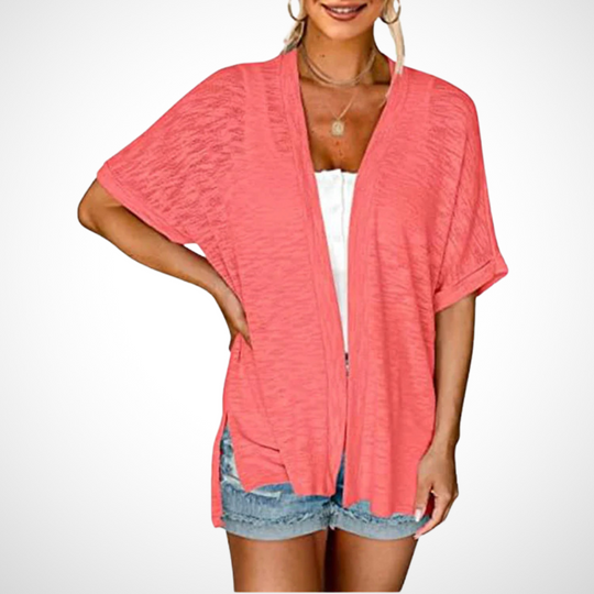 Cardigan | Women's Short Sleeve, Lightweight Summer | Flowy Fit, Breathable Layer