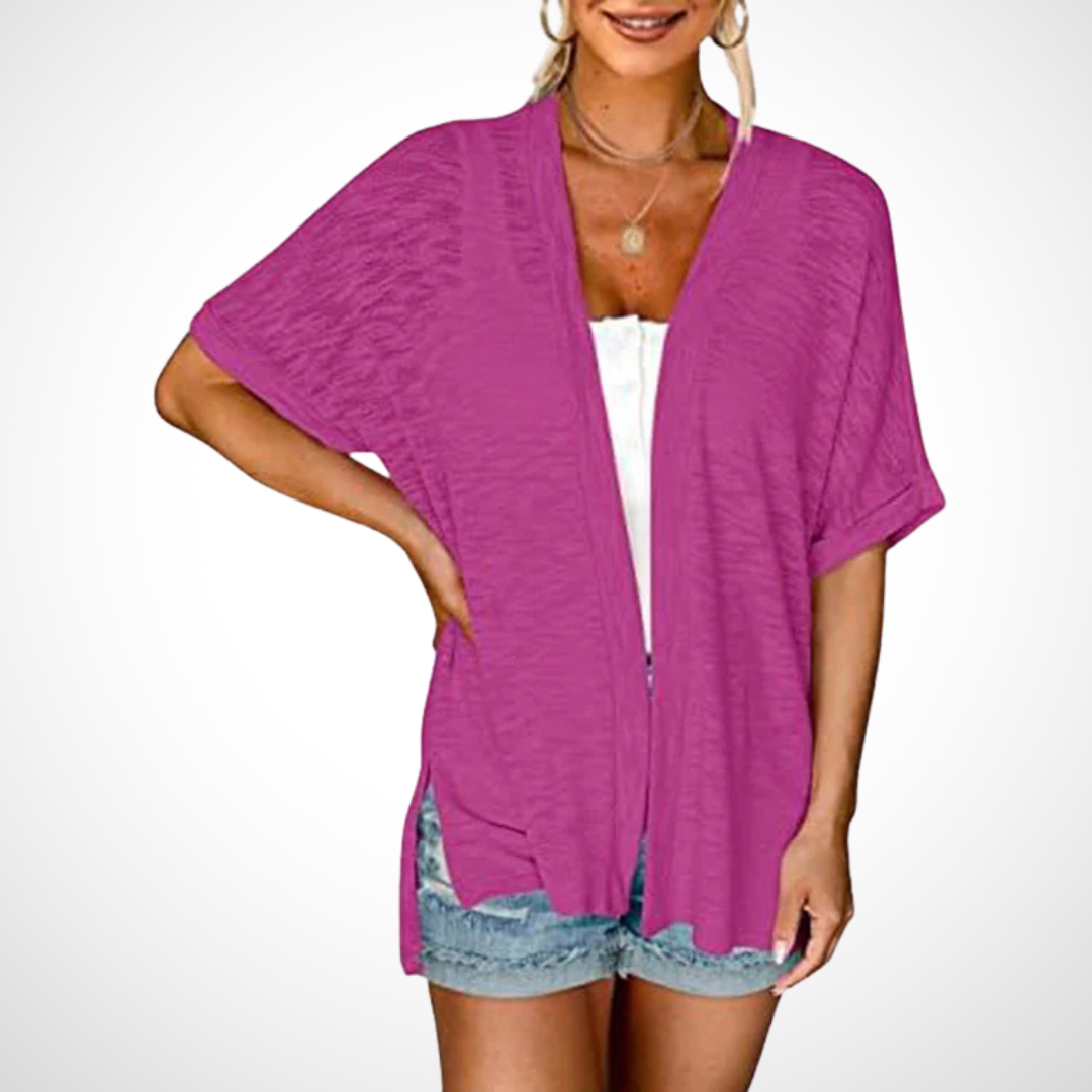 Cardigan | Women's Short Sleeve, Lightweight Summer | Flowy Fit, Breathable Layer