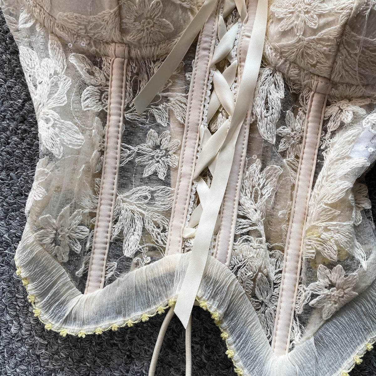 Corset Top Women Floral Lace Built In Padded Cups | Zara