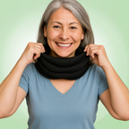 Foam neck support collar adjustable wrap with hook-and-loop closure