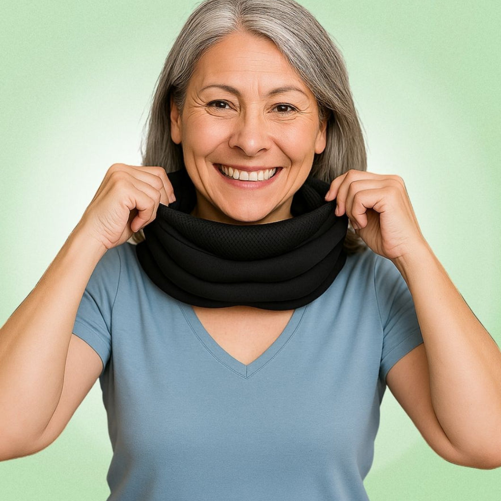 Foam neck support collar adjustable wrap with hook-and-loop closure