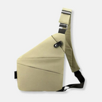 Anti-theft crossbody bag with RFID blocking and hidden zippers for travel