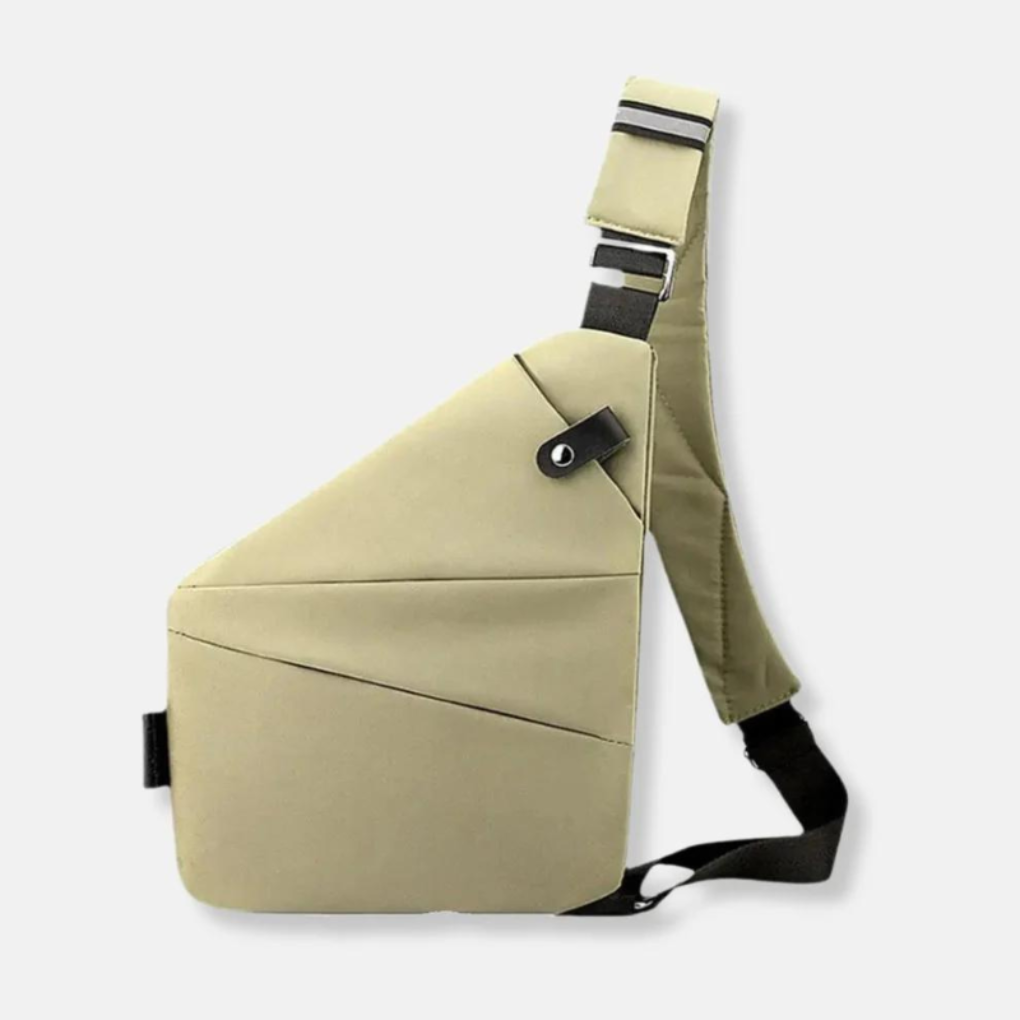 Anti-theft crossbody bag with RFID blocking and hidden zippers for travel