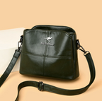 Women vegan leather handbag spacious structured design multiple colors