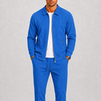 Men's Comfortable Lounge Set | Zip Jacket, Modern Fit