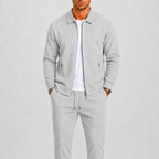 Men's Comfortable Lounge Set | Zip Jacket, Modern Fit