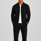 Men's Comfortable Lounge Set | Zip Jacket, Modern Fit