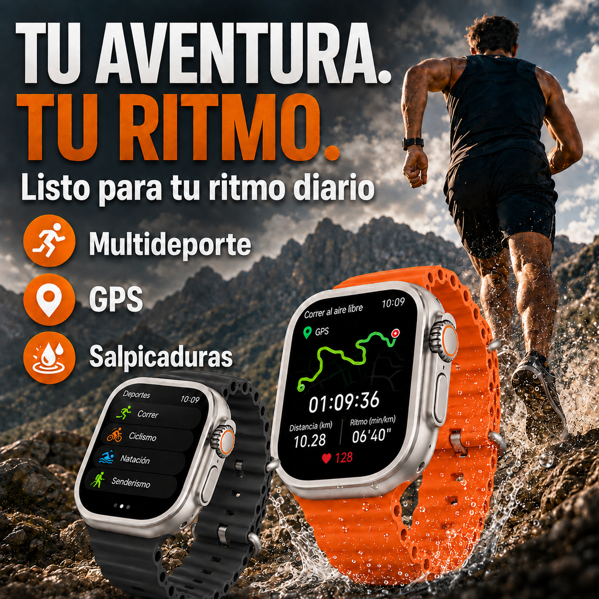 Smartwatch Bluetooth Calling Heart Rate Monitor GPS Sleep Tracking