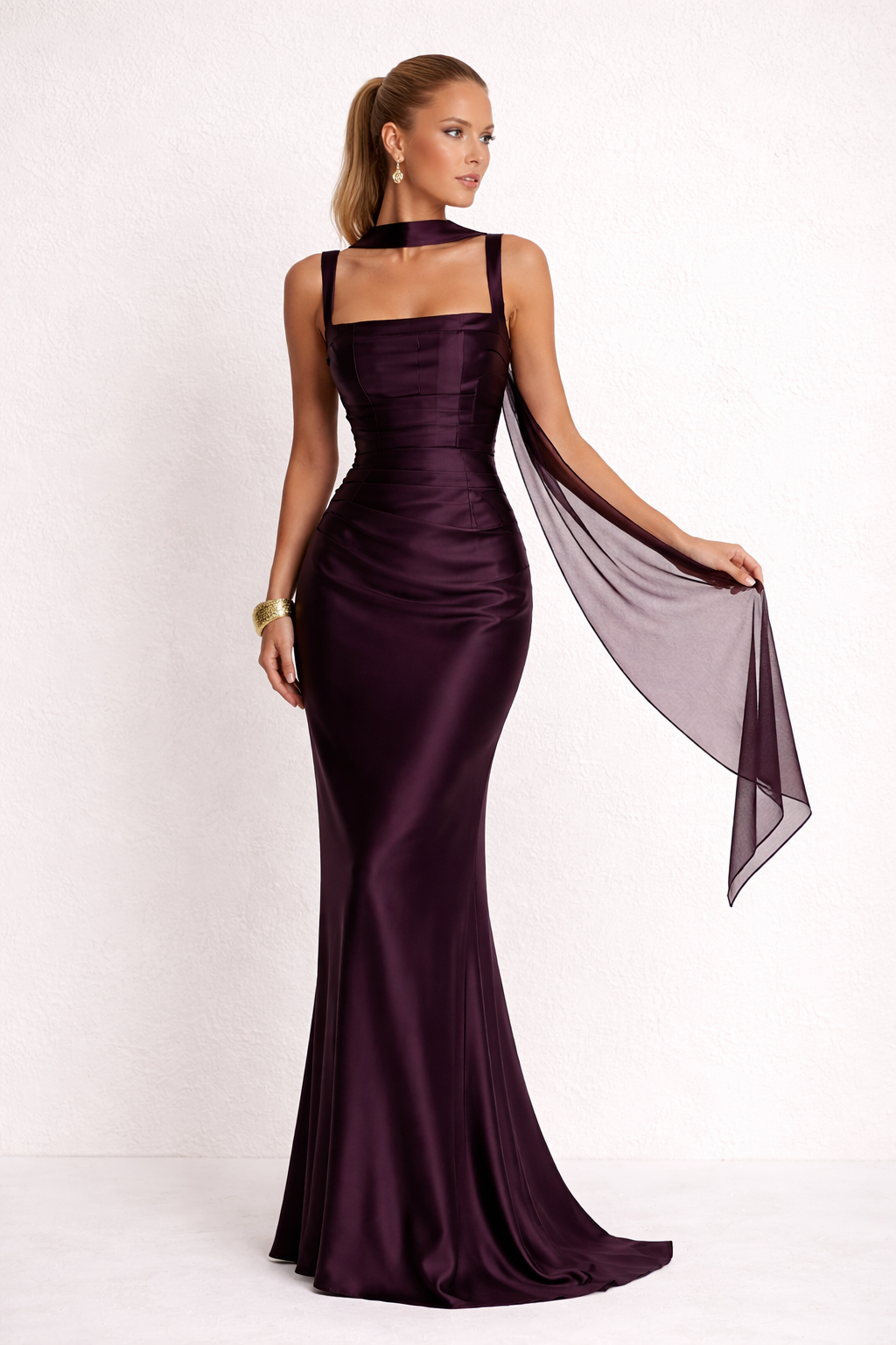 Women's strapless maxi dress slim fit formal evening gown multiple colours