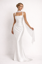Women's strapless maxi dress slim fit formal evening gown multiple colours