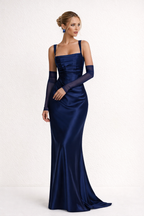 Women's strapless maxi dress slim fit formal evening gown multiple colours