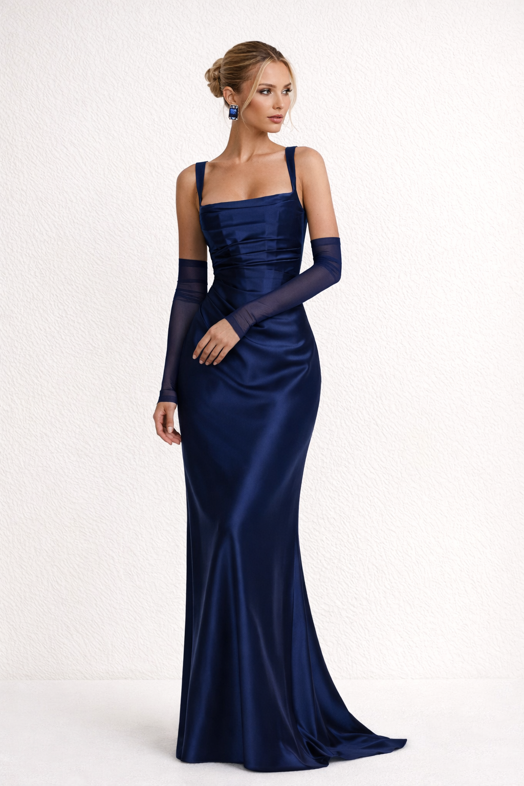 Women's strapless maxi dress slim fit formal evening gown multiple colours