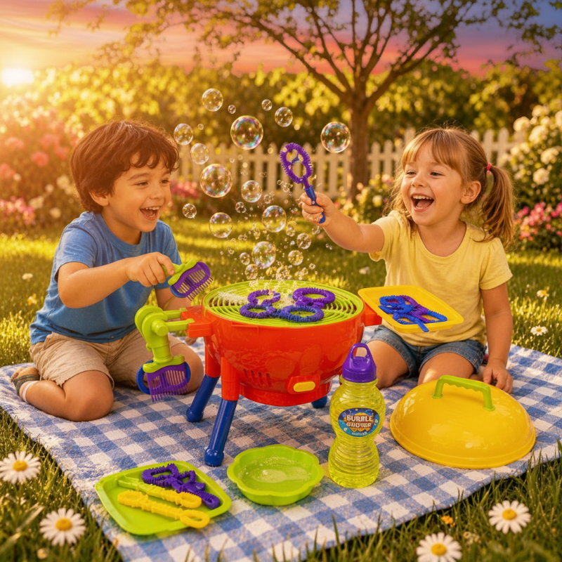 BBQ Bubble Maker electric kids outdoor bubble blower with continuous bubble stream