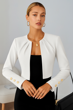 Women cropped blazer tailored lightweight jacket