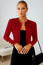 Women cropped blazer tailored lightweight jacket