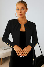 Women cropped blazer tailored lightweight jacket