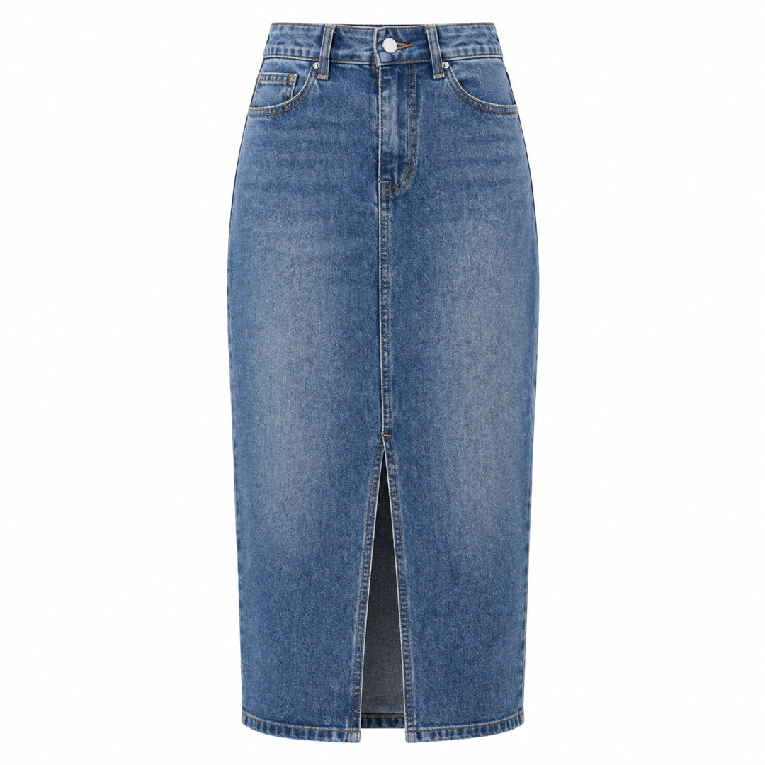 Pencil Skirt | Classic Style | High Waist, Denim Design