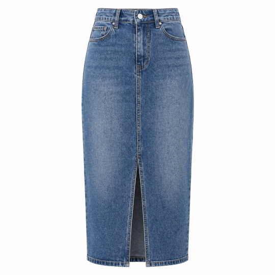 Pencil Skirt | Classic Style | High Waist, Denim Design
