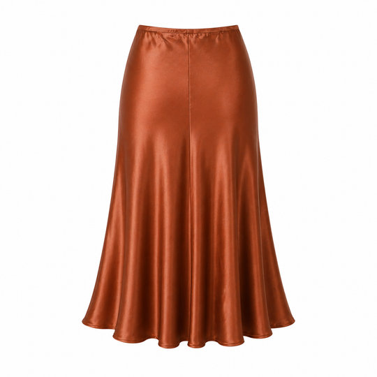 A-Line Satin Midi Skirt | Flattering Fit | Luxurious