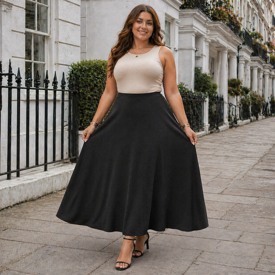 Women's Maxi Skirt | Black Casual Design | Stylish