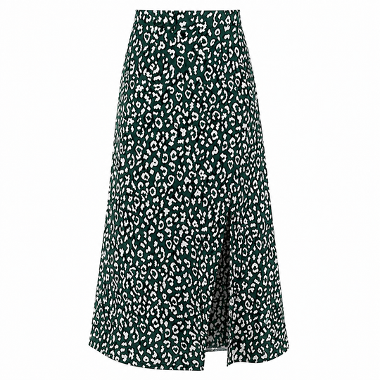 Maxi Skirt | Unique Leopard Print | High Slit