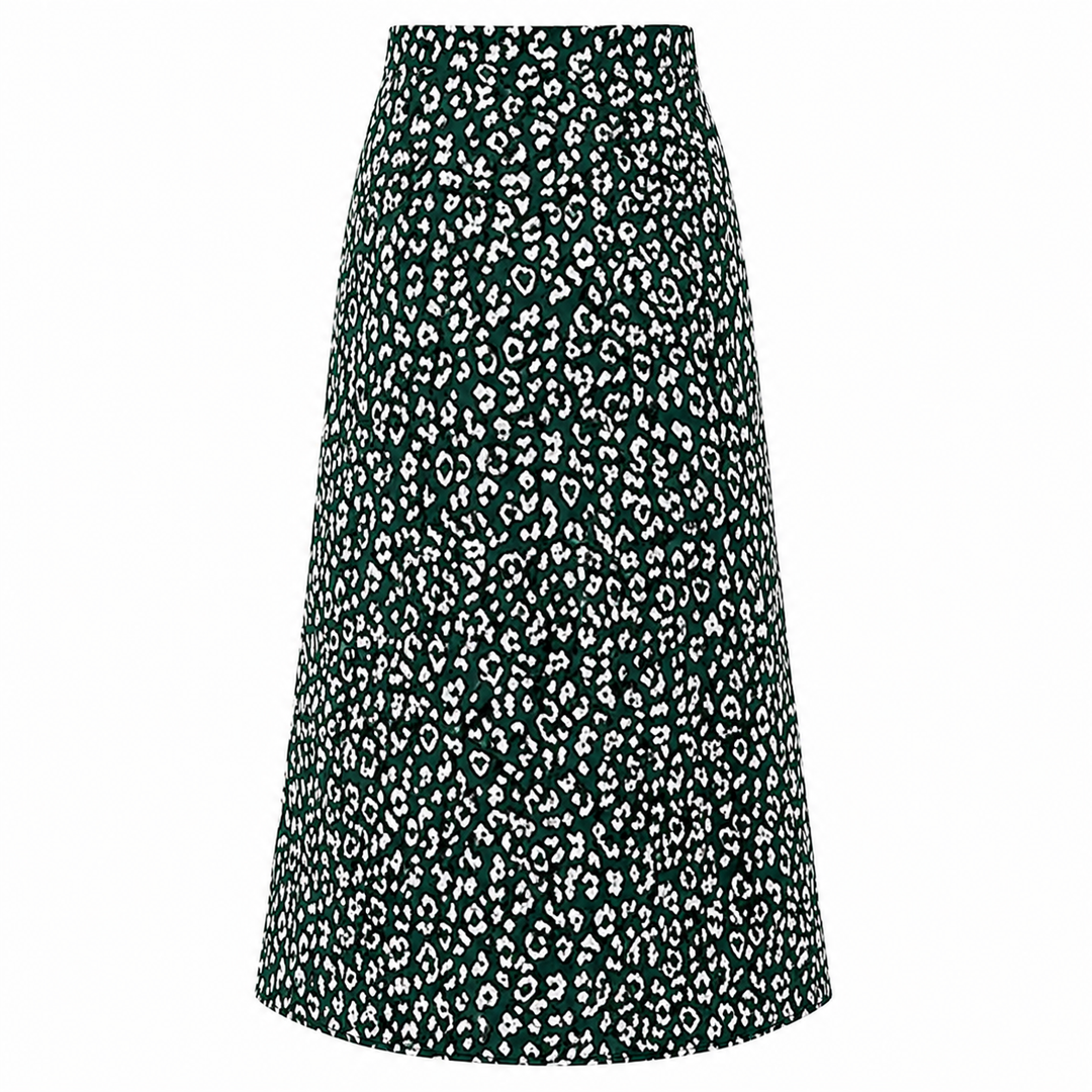 Maxi Skirt | Unique Leopard Print | High Slit