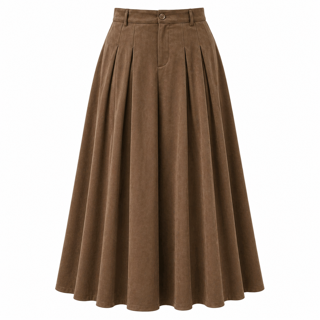 A-Line Maxi Skirt | High-Waisted | Pleated Design