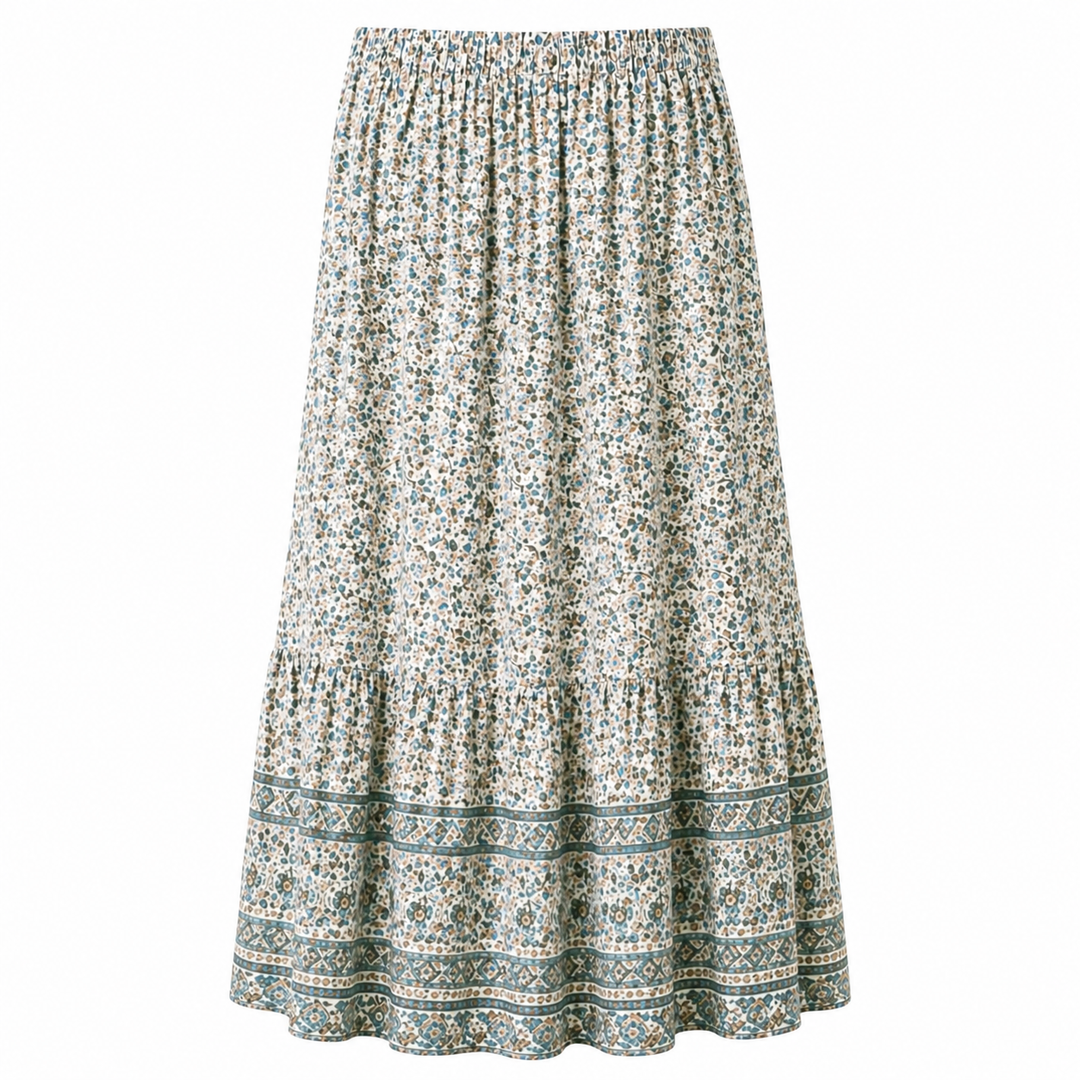 Maxi Skirt | Floral Design, Lightweight | Summer Wear