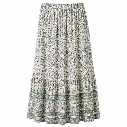 Maxi Skirt | Floral Design, Lightweight | Summer Wear