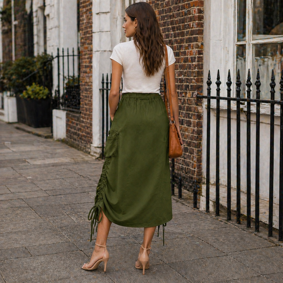 Midi Utility Skirt | Versatile Design | Premium Fabric